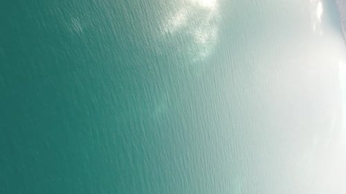 Abstract Aerial Sea Summer Ocean Sunset Nature Background Small Waves on Water Surface in Motion