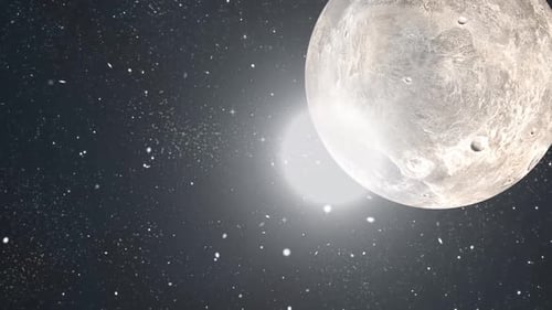 Mond, Planet, animiert