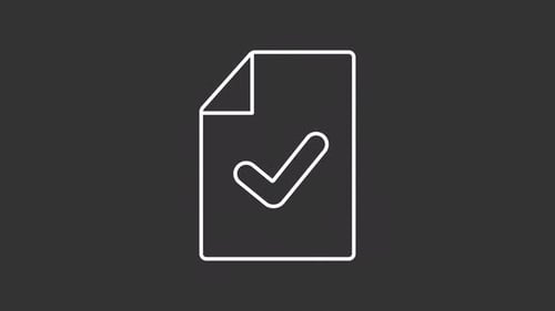 Minimalist Document Checkmark Animation