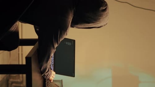 Vertical Video Professional Hacker Using Online Pc System to Access Sensitive Information