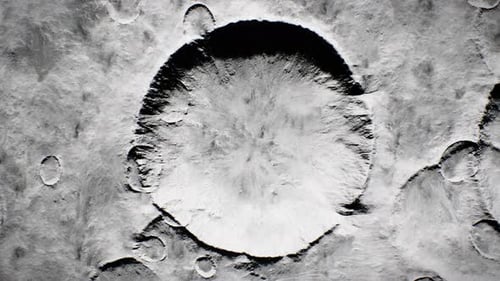 Lunar Surface Detail Showing Large Craters On The Moon