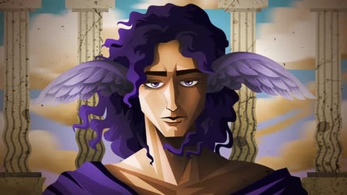 Hypnos, dieu des rêves, dans un palais de rêve