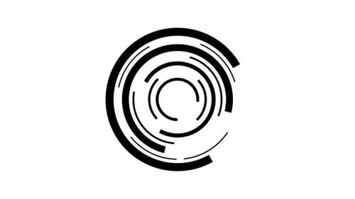 Abstract Geometric Circular Rotating Element Animation