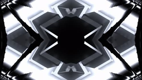 White Neon Symmetrical Pulsating Light Background Vj Loop In 4K