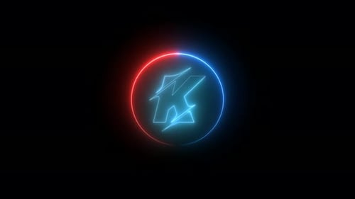 Neon Abstract Geometric Logo Reveal Animation