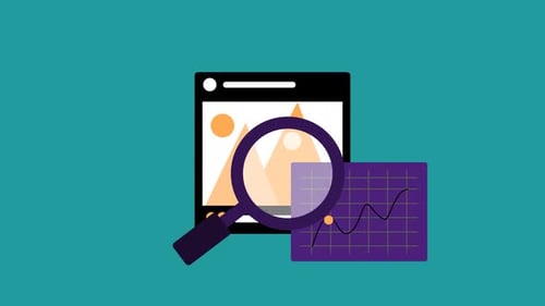 Flat Design Social Media Post Analytics Animation