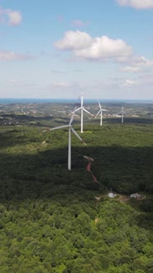 Wind Turbine Rotating Windmills Green Energy