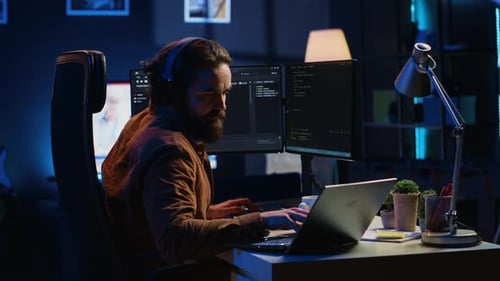 IT Expert Complaining While Solving Coding Project Tasks Suffering From Burnout