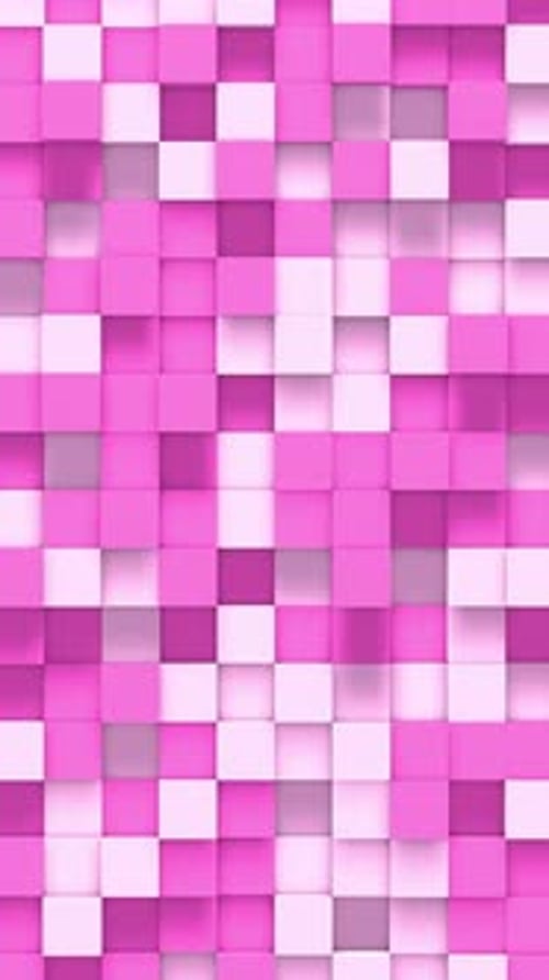 Pink small box cube random geometric background