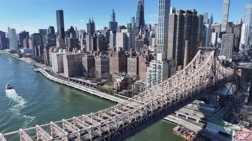 Queensboro Bridge At Manhattan In New York United States.