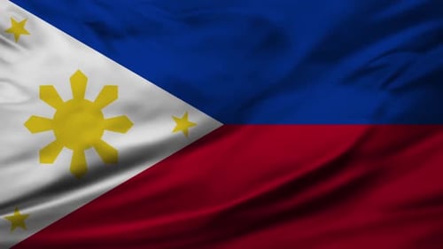 Realistic Waving Flag of the Philippines for National Identity