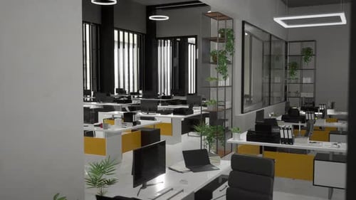 Interior Empty Modern Loft Office Open Space Modern Office