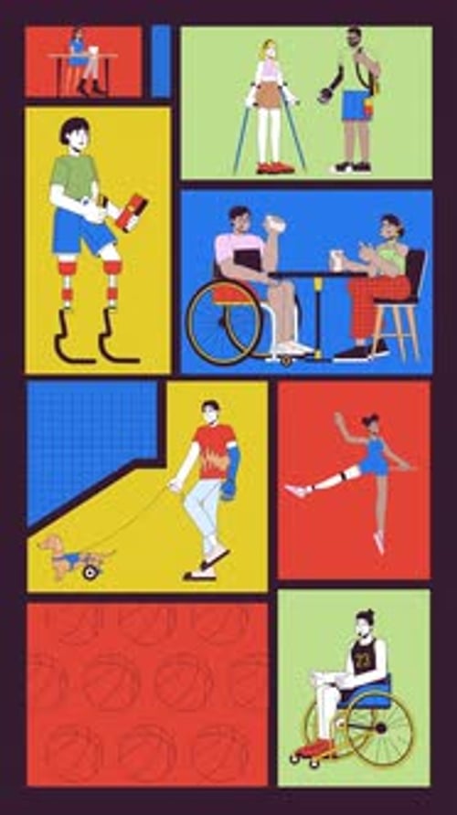 Adaptive everyday bento grid vertical animation