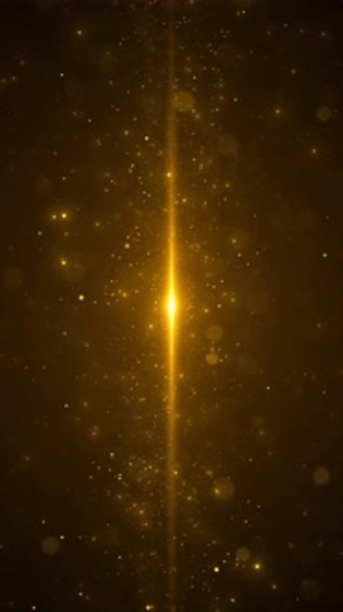 Beautiful golden particle light awards stage background particle form abstract animation falling fli