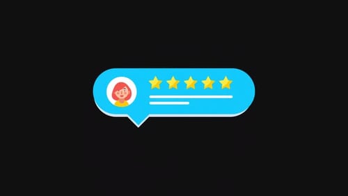 Flat Design Star Rating Review Animation