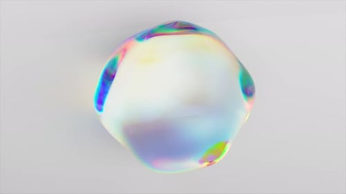 Dynamic Abstract Iridescent Fluid Blob Motion Background