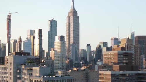Aerial view of The Empire State Building.