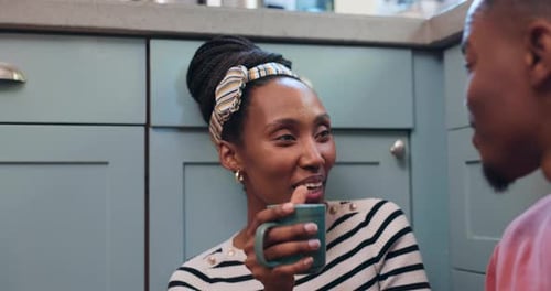 Affectionate Couple Talking at Home