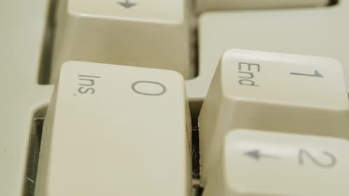 Old Vintage Keyboard Retro Pc Closeup Old Computer Studio Closeup Desktop Vintage Retro Wave Display