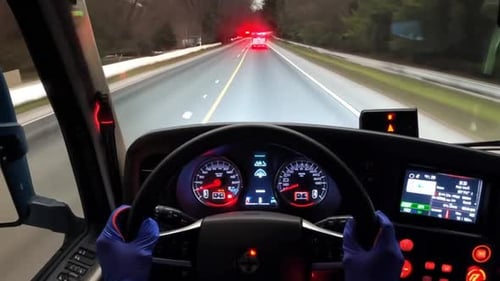Foreground Of Dashboard Of An Ambulance