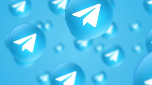 Telegram Logo Gradient Style Animation