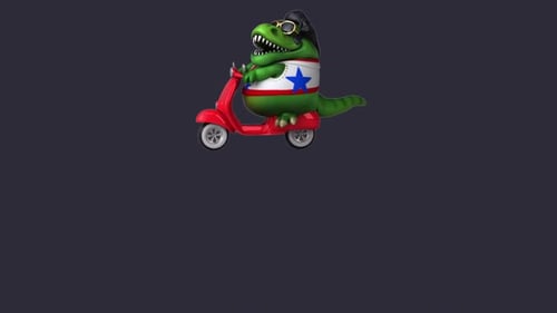 Fun 3D cartoon dinosaur (with alpha channel included)