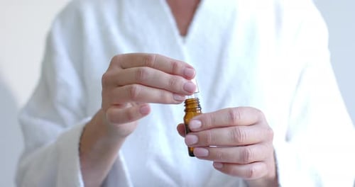 Essential Oil Drop From Dropper Close Up