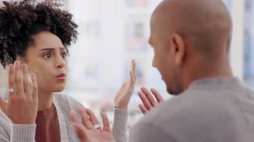 Woman Arguing With Man, Intense Conflict