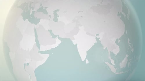 Corporate Global Map Zoom To Egypt Highlight Animation