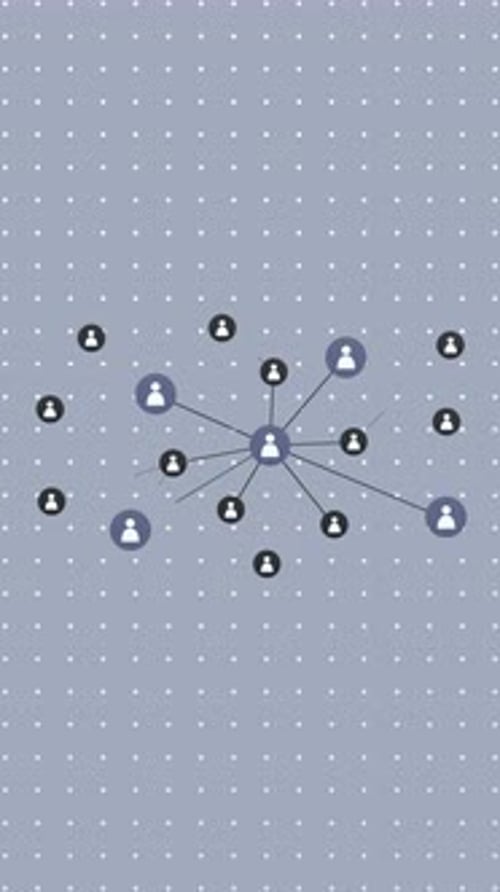 Vertical Video Animation of Teamwork, Networking, and Collaboration Concepts.