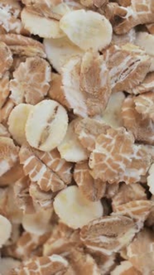 Close Up of Whole Grain Flakes