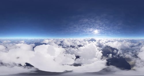 a 360-180 panorama of flying over the clouds. perfect for CG VFX projects.. if you needed its 16k sh