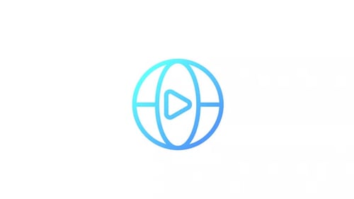 Icône de dégradé en ligne de vidéos animées