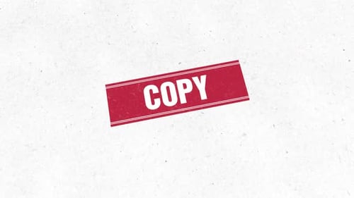 Classic Red Copy Stamp on Textured Paper Reveal