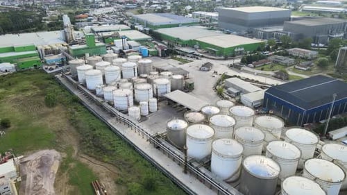 aerial industrial factory