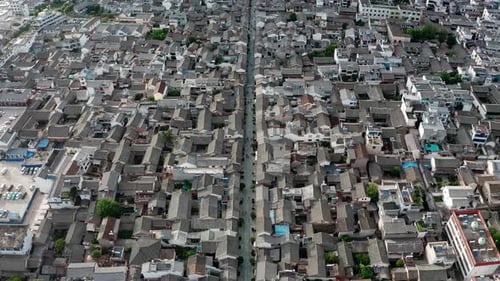 Buildings and landscapes in Weishan, Yunnan, China