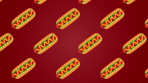 Hotdog 3D Animation Background