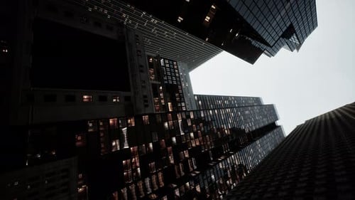 Vídeo vertical de la arquitectura urbana moderna