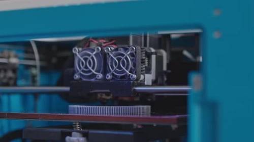 Gros plan du processus d'impression 3D