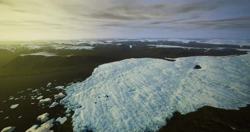 Aerial Perspective Revealing Detailed Ice Texture and Environmental Changes