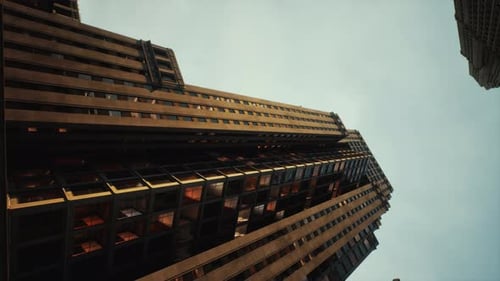 Vídeo vertical de la arquitectura urbana moderna