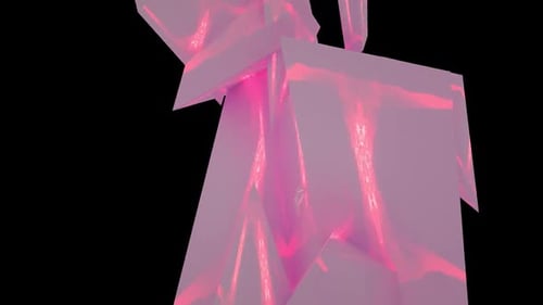 Abstract Pink Geometric Shapes Morphing Flow Background