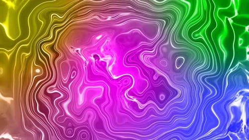 Vibrant Liquid Rainbow Flowing Abstract Background Animation
