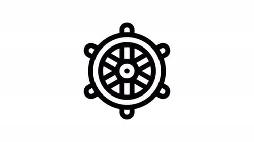 rudder line icon animation