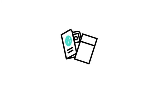 Minimalist Line Art Passport Document Animation