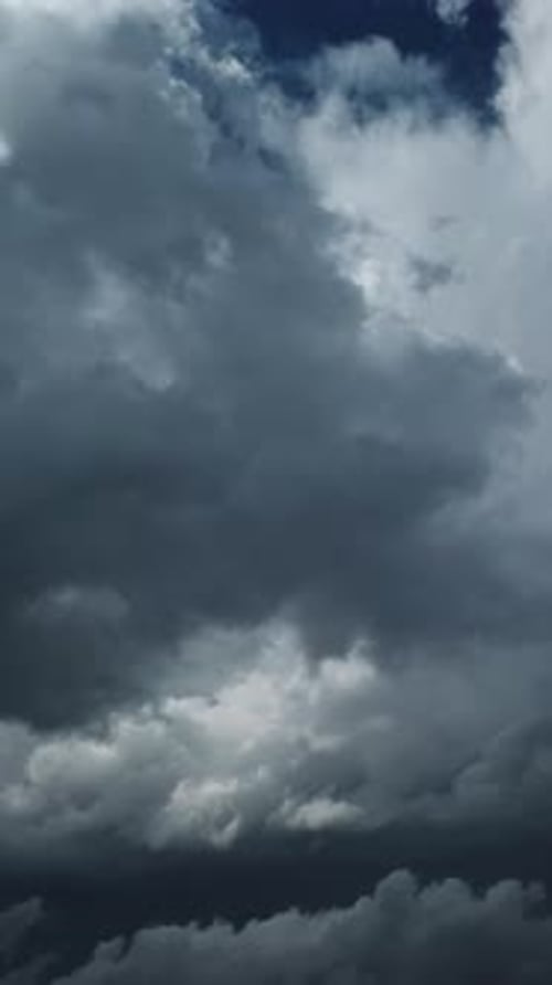 Dark storm clouds moving