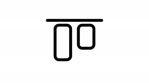 vertical alignment line icon animation