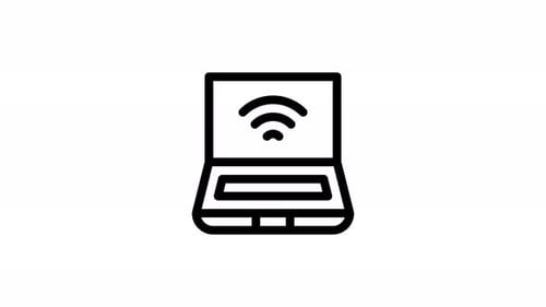 Animation des Wi-Fi-Leitungssymbols
