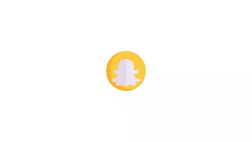 Logo-Kreis, Snapchat-Symbolanimation