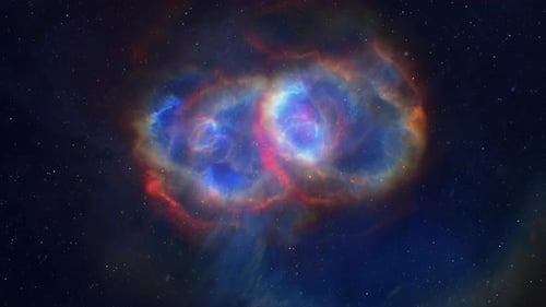 Dynamic Cosmic Nebula Swirls in Starfield